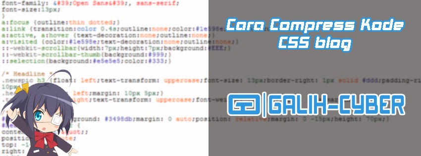 Cara Compress Kode CSS Blog