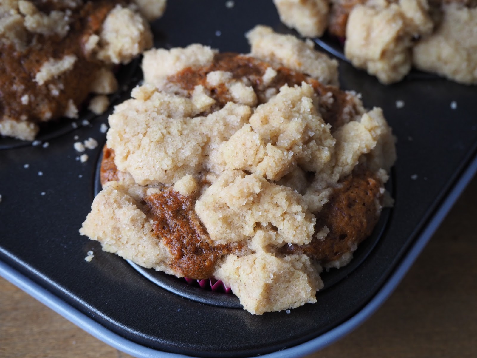 Kein krummes Ding: Vegane Bananenmuffins mit Knusperstreuseln