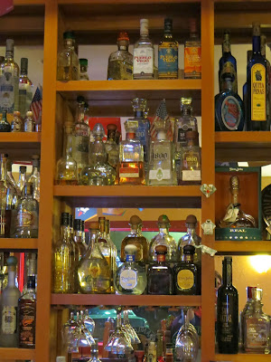 Display of Tequila at Los Charros in Mountain View, California