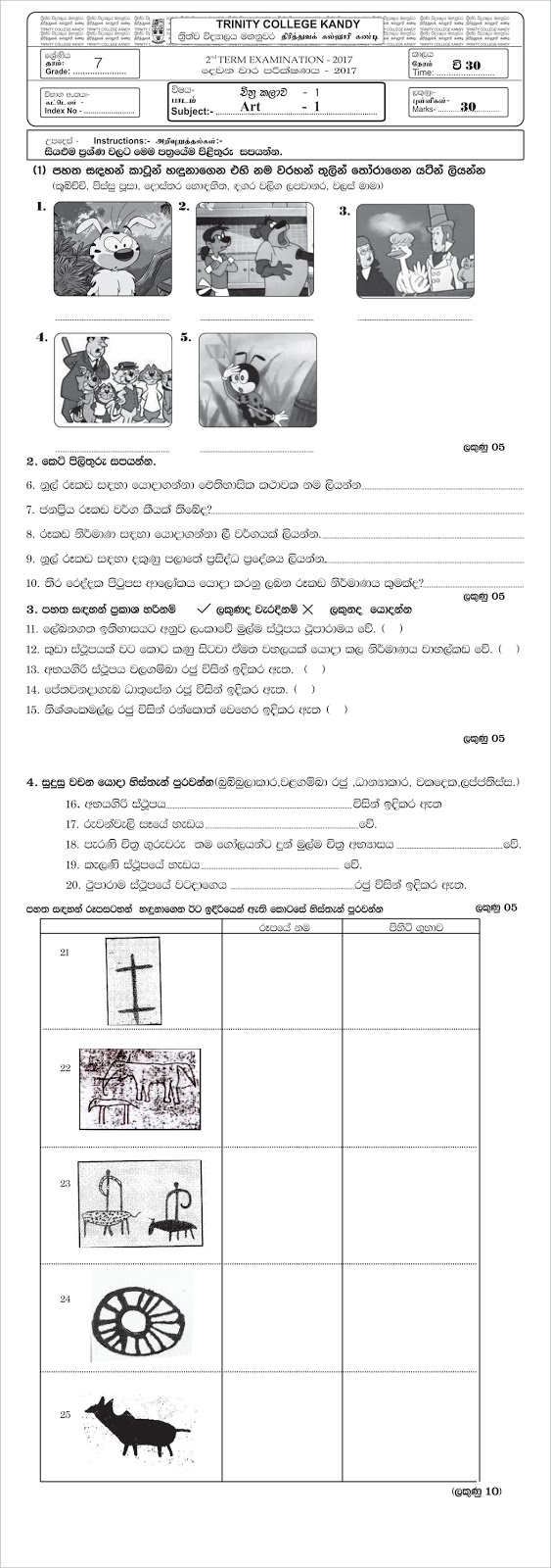ART Grade 69 Grade 7 Term 2 Paper
