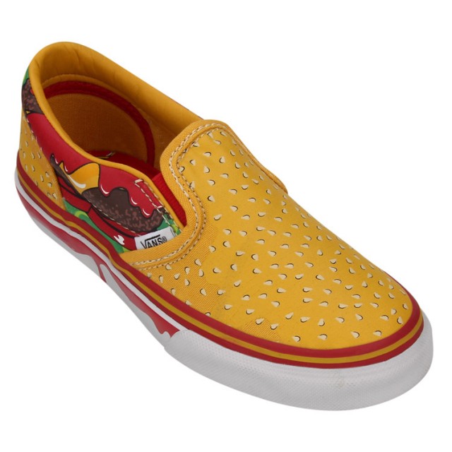 Divagando Alto “Cheeseburger” Slip On para os pequenos.