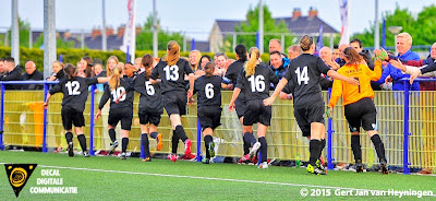 Emoties na weer een schitterend doelpunt van VVIJ tegen Velsen in de KNVB Bekerfinale Emoties na weer een schitterend doelpunt van VVIJ tegen Velsen in de KNVB Bekerfinale