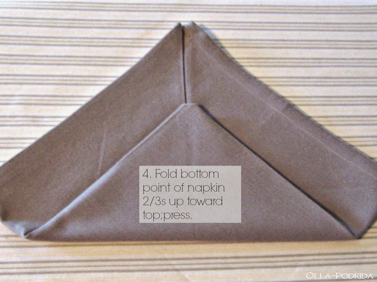OllaPodrida Napkin Folding 101 Mitre