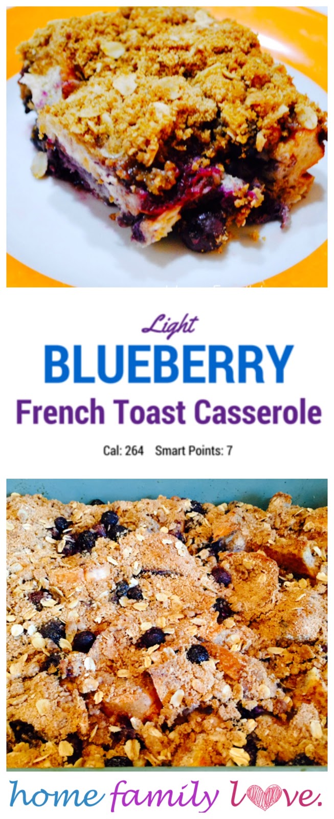 Light Blueberry French Toast Casserole Perfect weeknight dinner that is ready in 30 minutes.