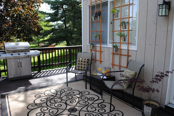 Chairs on the shady patio