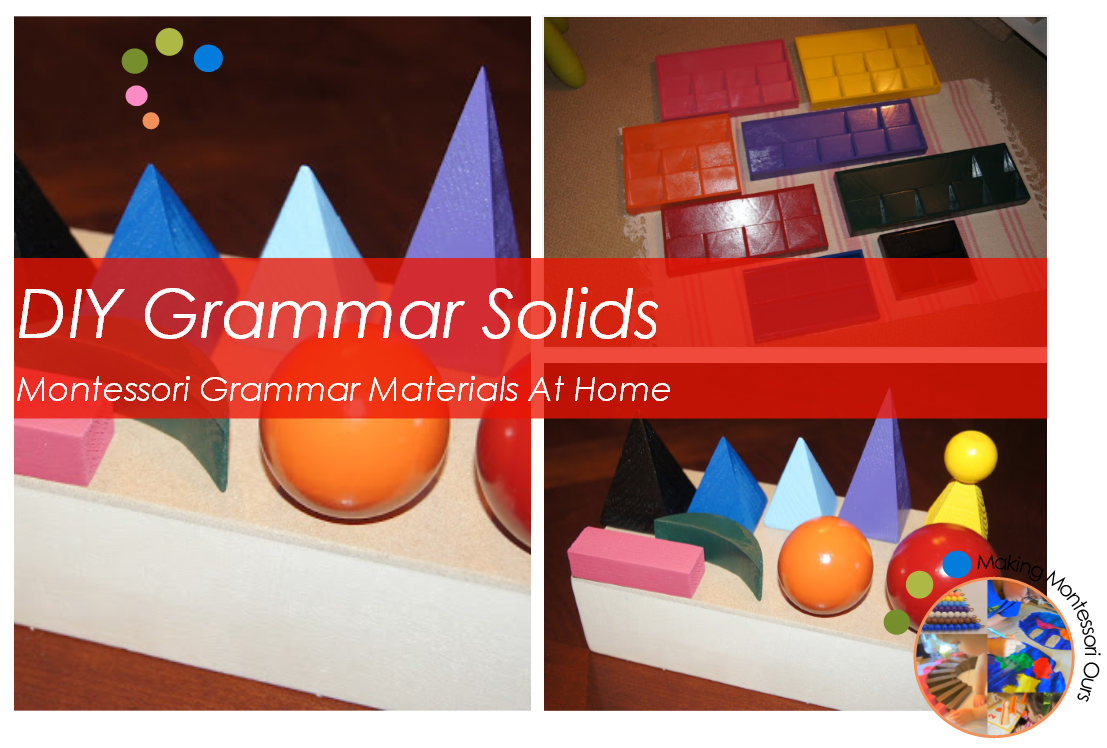 DIY Grammar Solids, Montessori Grammar Materials At Home "Making