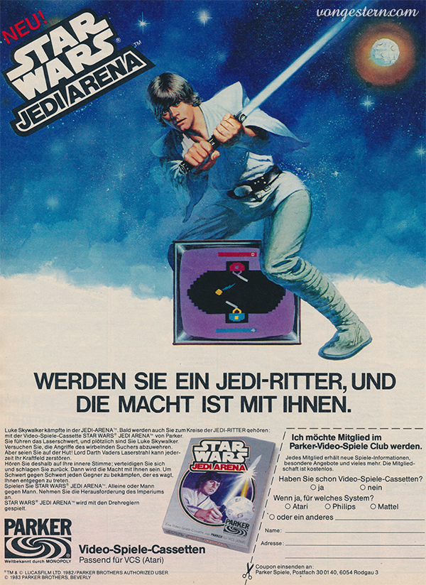 vongestern Blog Videospiele (Werbeanzeigen, 1983)