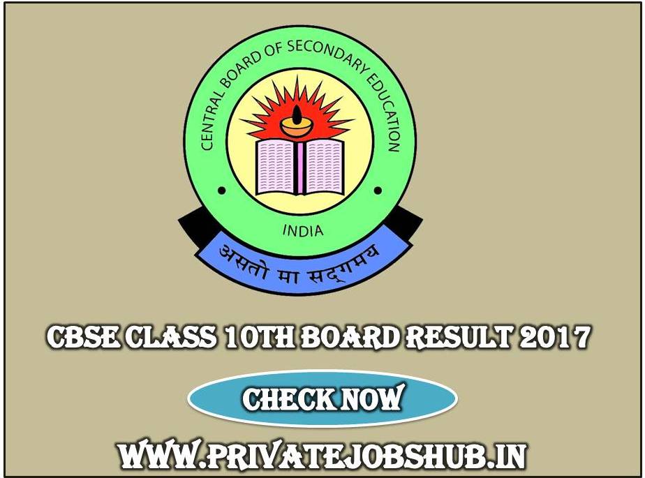 CBSE Class 10th Board Result 2017 CBSE Class 10th Board Result