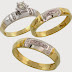 Trio Diamond White amp; Gold Wedding Ring Sets Sale Images