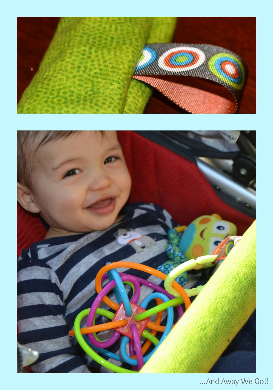 and away we go! DIY Stroller Toy Bar