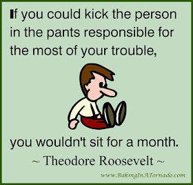 If you could kick the person in the pants Theodore Roosevelt quote | www.BakingInATornado.com | #parenting