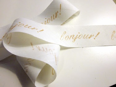 How to Make Your Own French Stamped Ribbon