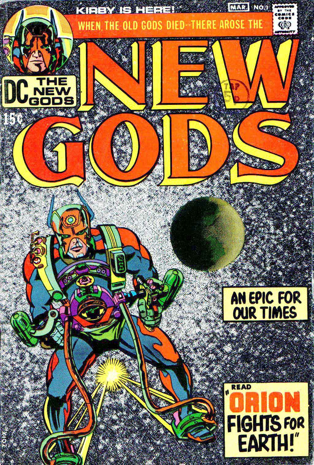 New Gods v1 #1 dc bronze age comic book cover art by Jack Kirby