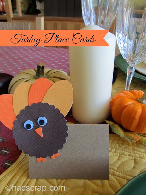 DIY Turkey Place Cards Thanksgiving Tablescape