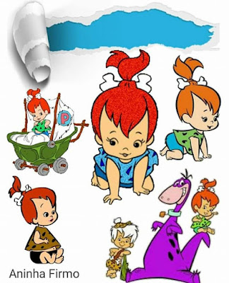 Pebbles of the Flintstones Free Printable Cake Toppers.