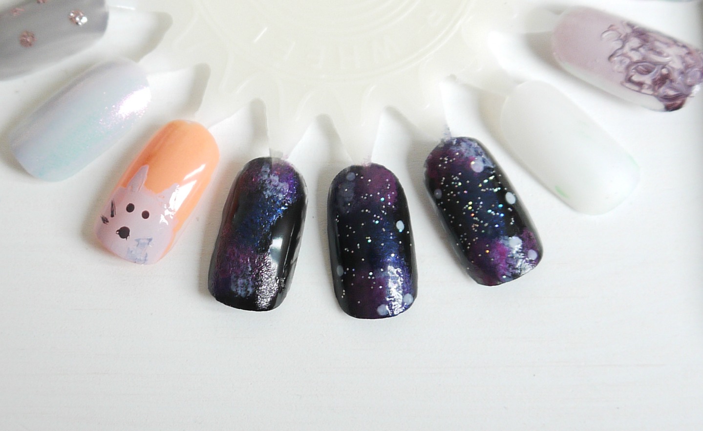 galaxy nail art step by step