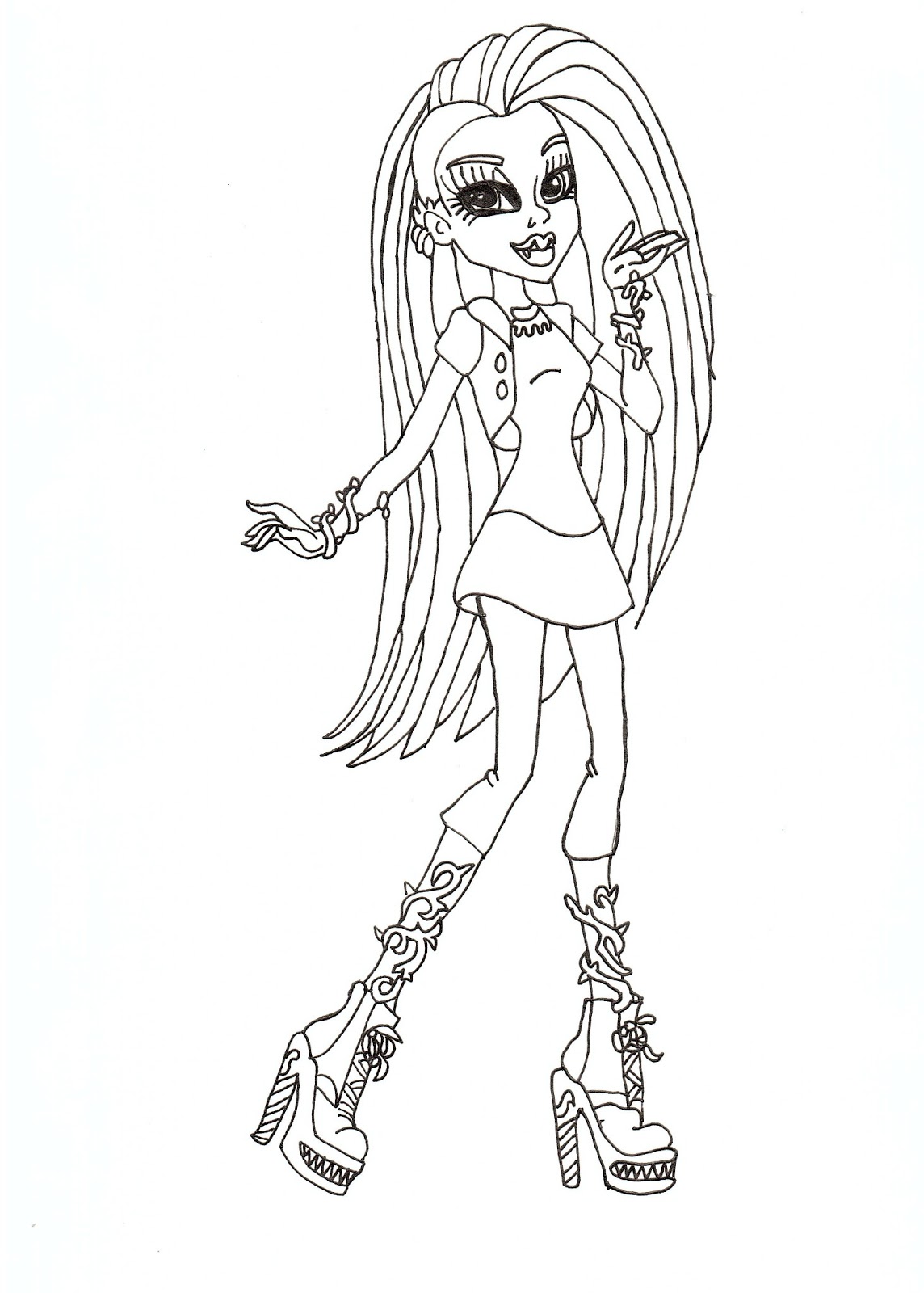 CLICK HERE TO PRINT Free Printable Monster High Venus McFlytrap Coloring Sheet She Is The Daughter Of Plant