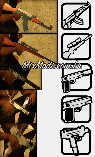 gta sa mod fixed weapons icons