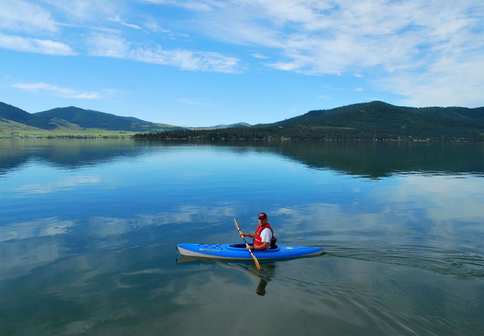 outside of the bubble Kayak on Flathead Lake