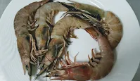 Fresh pieces of prawns (shrimps) for Tandoori prawns Recipe