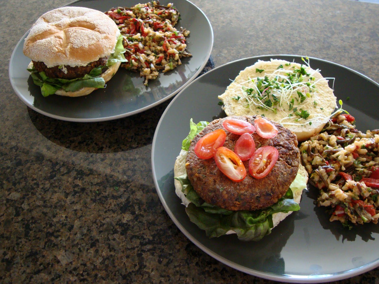 Tracy's Tuesday Dinners: Gourmet Veggie Burgers, Rice Salad and ...