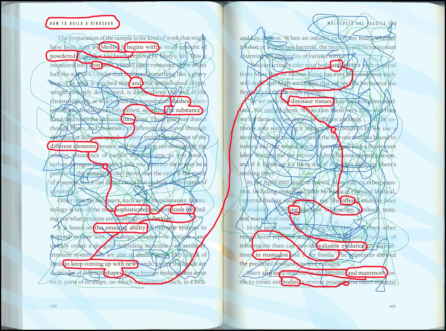 The Man with the Blue Guitar Testing Erasure Poem Colors Help?