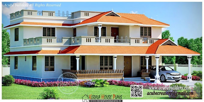 Kerala traditional home 3455 sqft