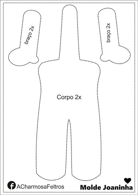 Lady Felt Doll Template Lady Felt Doll Template