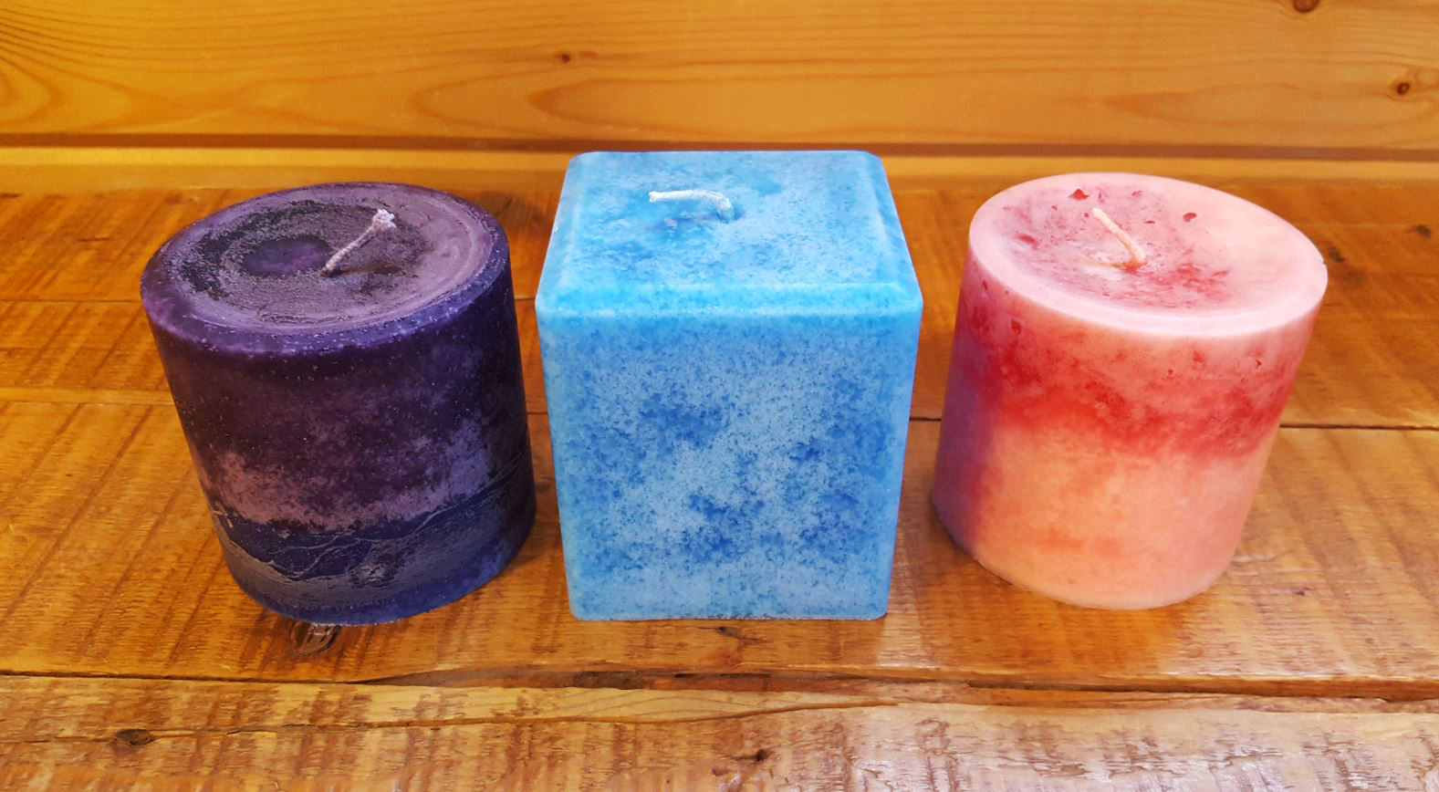 Blog! Spring Mottled Pillar Candles