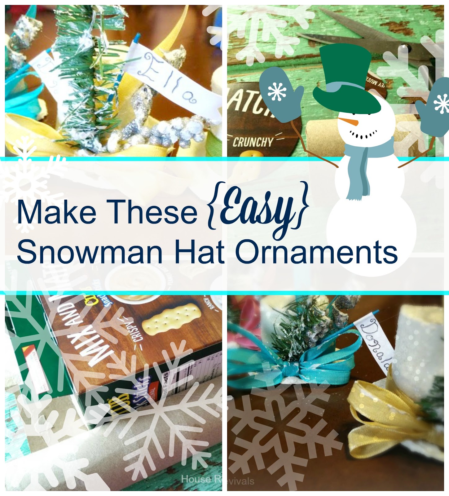 Make These {Easy} Snowman Hat Ornaments!