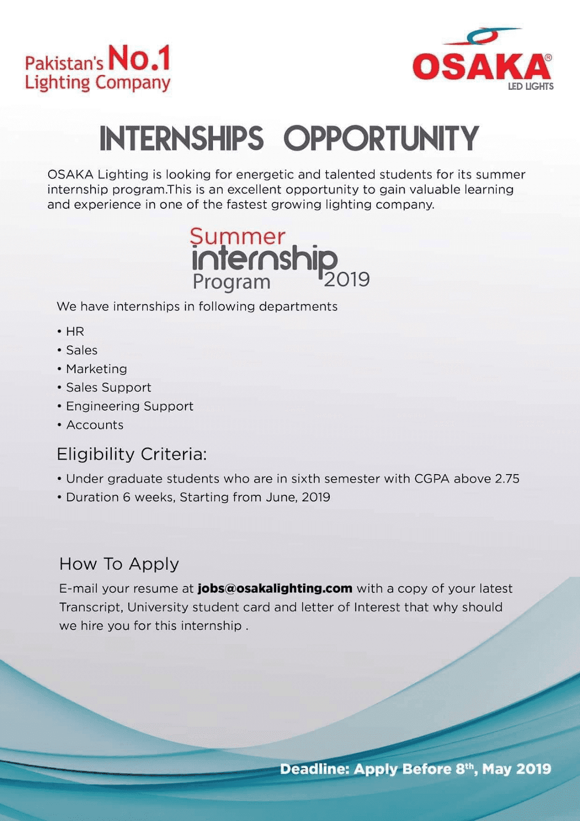 Osaka Internship Opportunity 2019 Osaka Internship Opportunity 2019