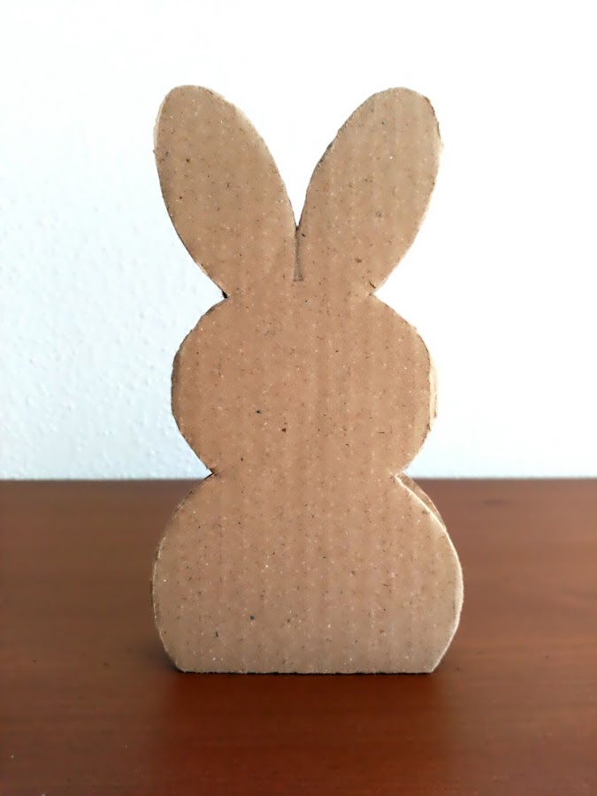 conejo de pascua, cartón, diy