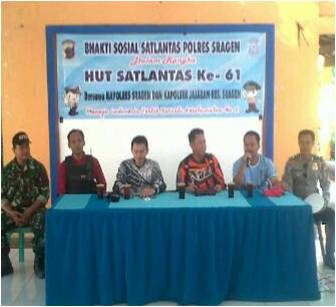 BABINSA HADIRI BHAKTI SOSIAL SATLANTAS POLRES SRAGEN BABINSA HADIRI BHAKTI SOSIAL SATLANTAS POLRES SRAGEN