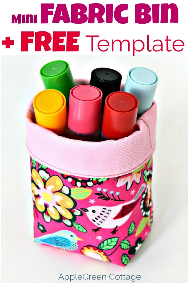 A Mini Fabric Bin Free Template AppleGreen Cottage