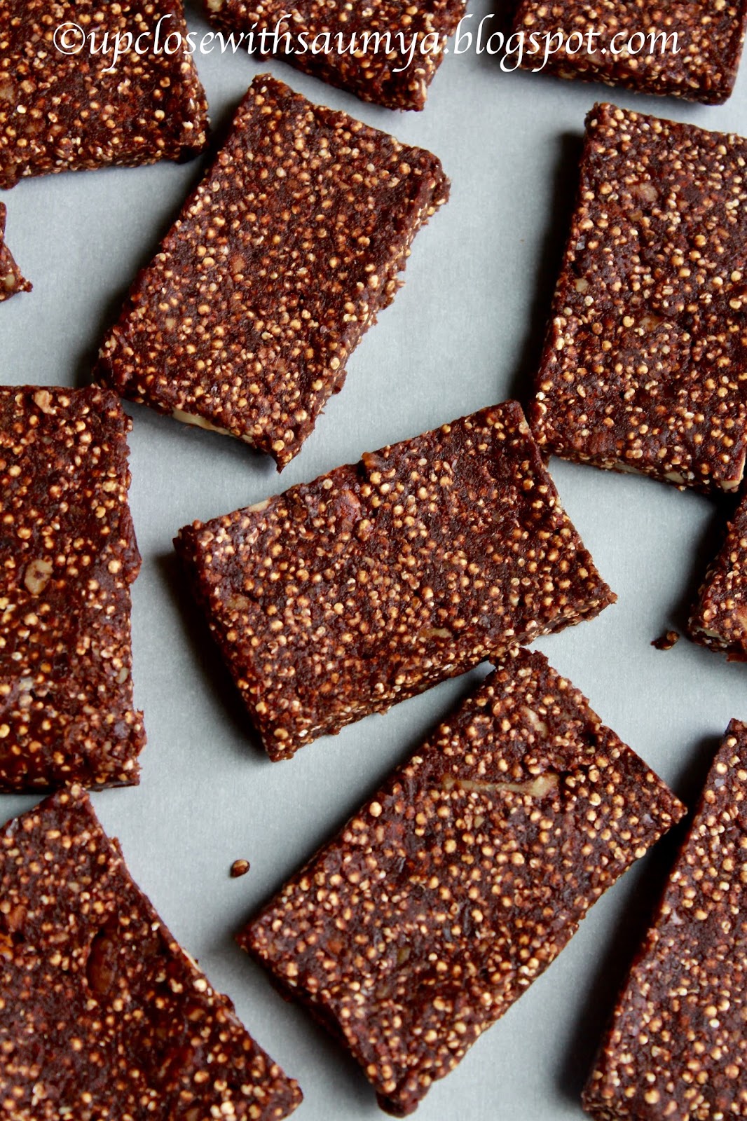 UpclosewithSaumya Cocoa and Quinoa Energy Bars