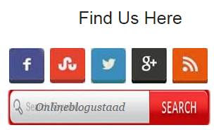 Social Widget with Search Box in blogger Social Widget with Search Box in blogger