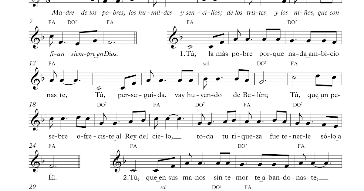 Madre de los pobres Yo canto