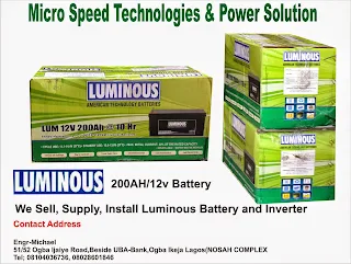 We sell and install quality Deep Cycle Batteries in Lagos Nigeria.