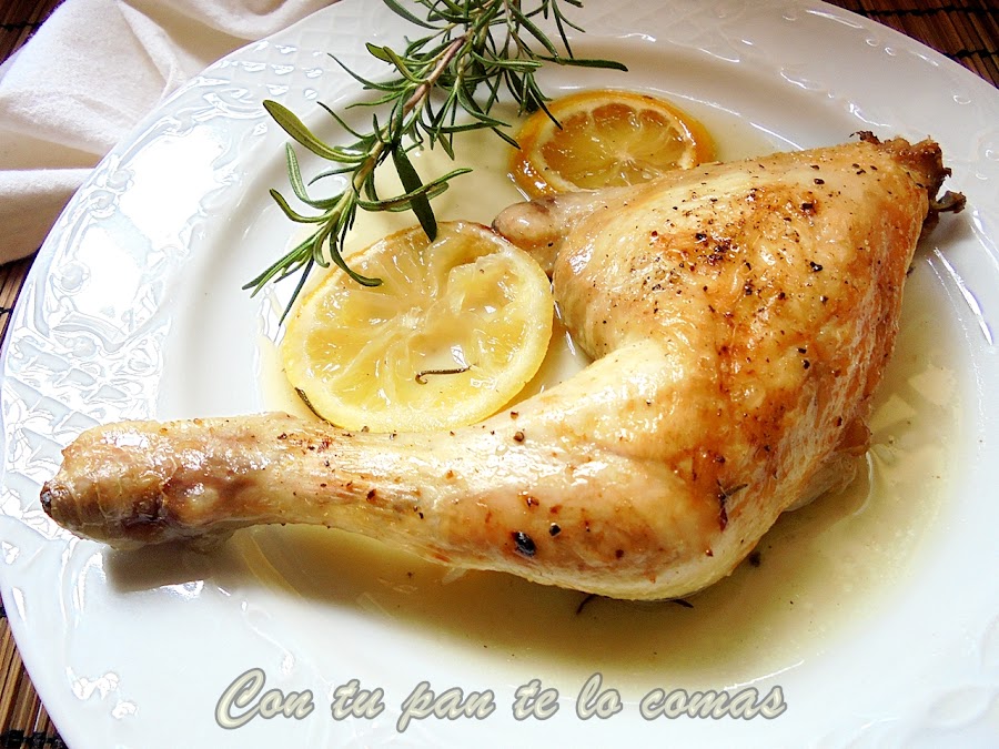 Pollo al romero y al limón