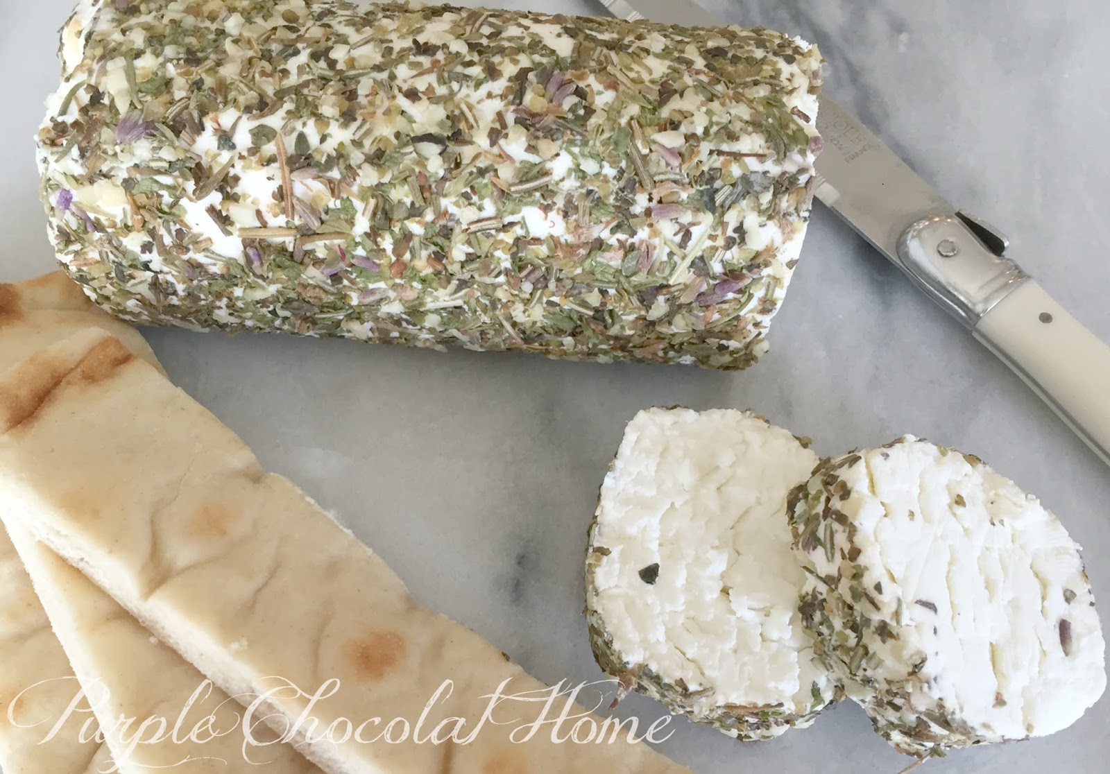 Herbs de Provence Cheese Log Purple Chocolat Home