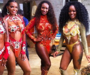 hot brazilian carnival black girls bikini seminude