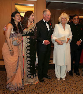 Ajay, Nita Ambani & Kajol with Prince Charles & Camilla at British Asian Trust