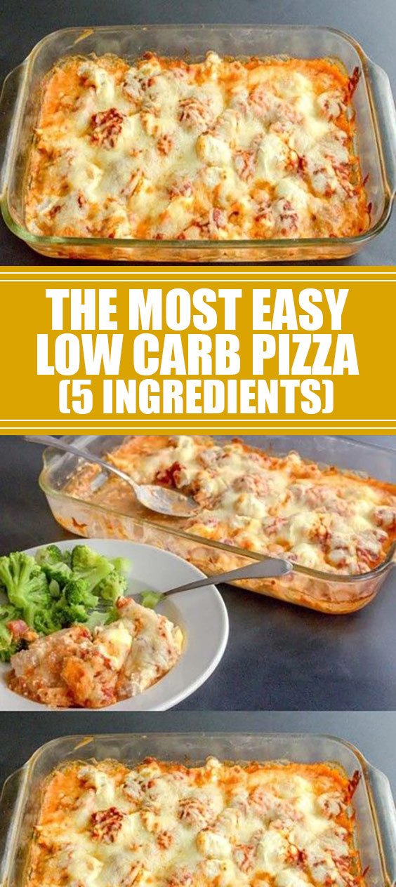 The Most Easy Low Carb Pizza Casserole (5 Ingredients)