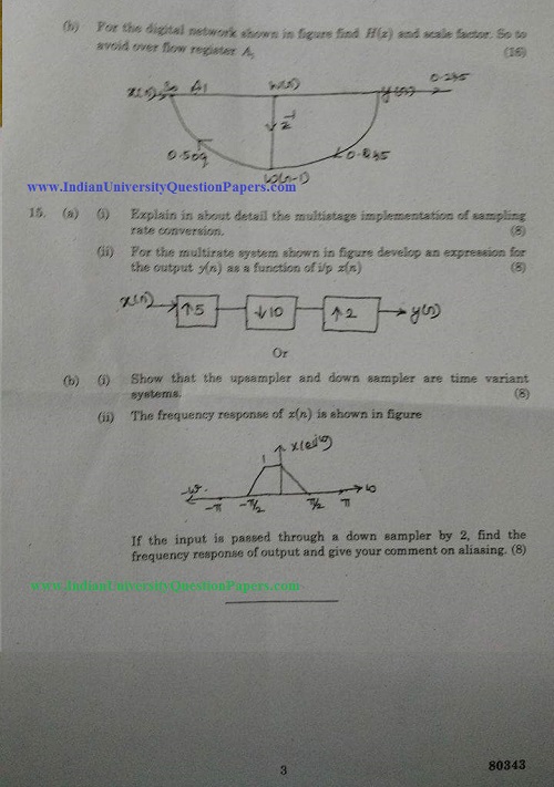 EC6502 Principles of Digital Signal Processing Nov Dec 2016 Question
