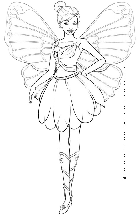 fairy princess coloring pages print - photo #23