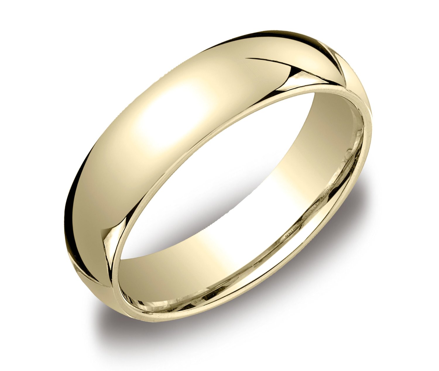 Comfort Fit Men�s 14k Gold Wedding Band Elegant Rings
