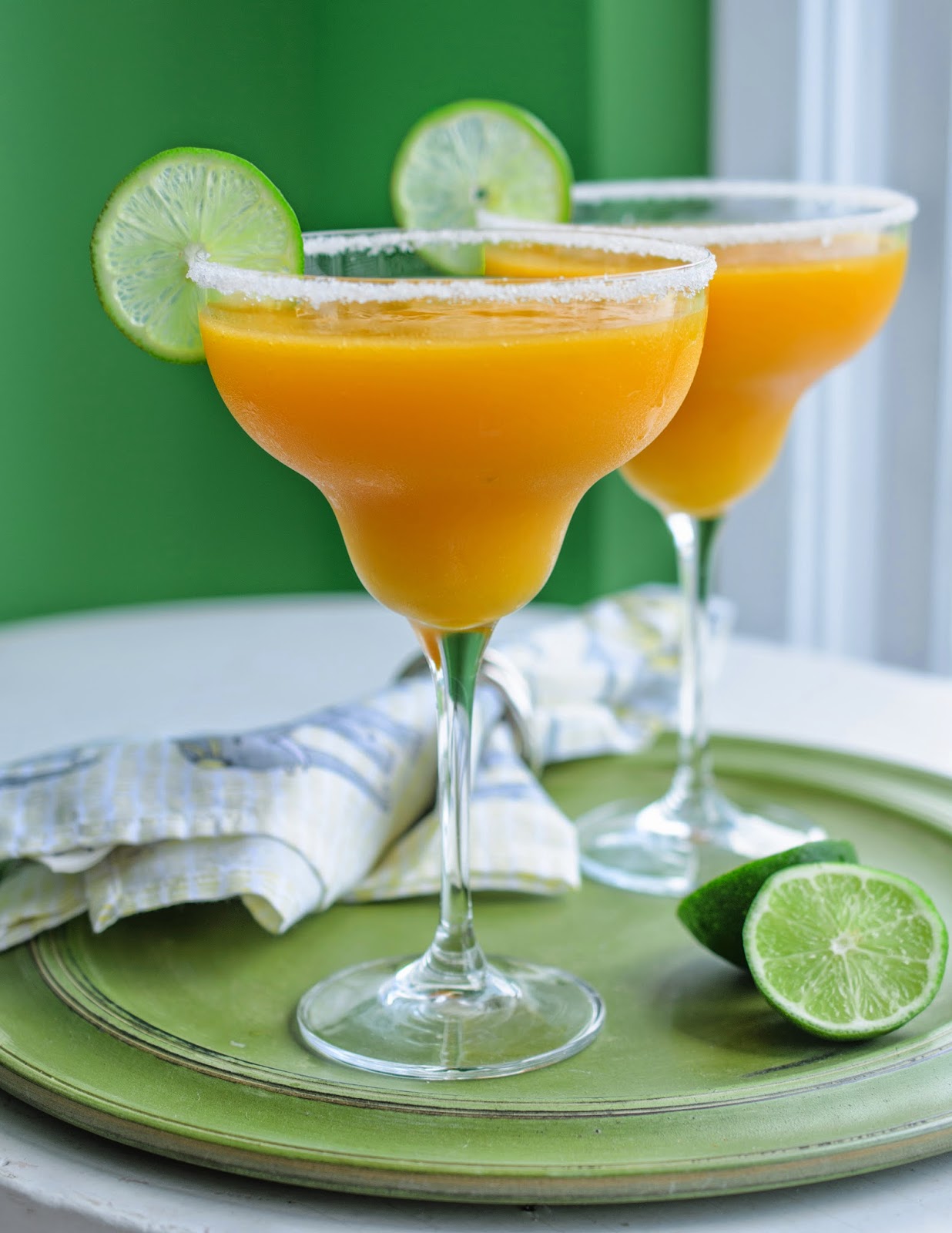 Mango Lime Margaritas (Virgin or Alcoholic) ~ The Tiffin Box