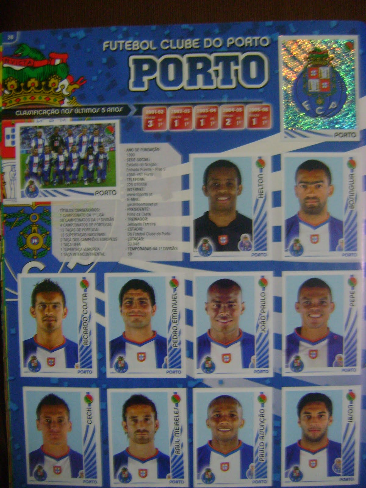 Colección de Álbumes y Cards de Jack Hurtado Album Futebol 2006/07