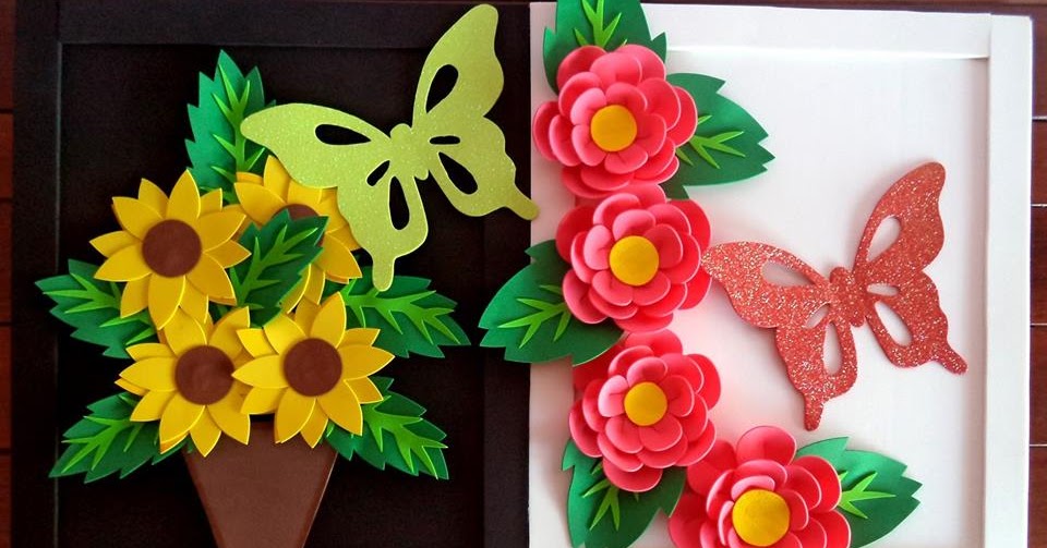 Moldes de flores em eva para painel - Ver e Fazer