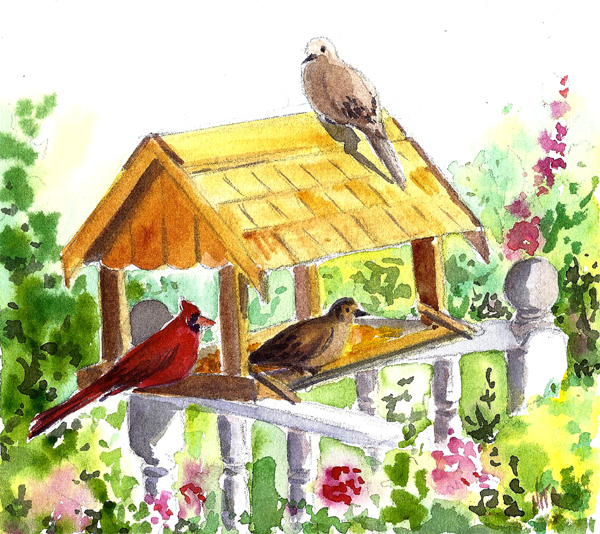 Рисунки кормушек для птиц